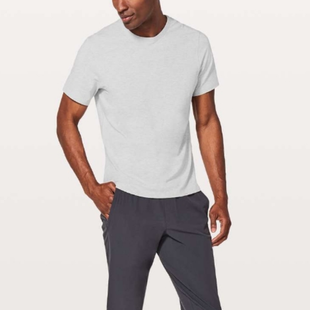 Lululemon 5 Year Basic Tee *Updated Fit Heathered Core Ultra Light Grey Size